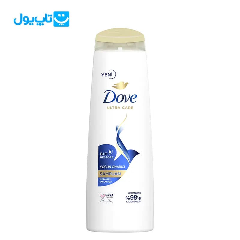 شامپو داو Dove مدل Yogun Onarici ترمیم کننده مخصوص موهای آسیب دیده حجم 400 میلی‌لیتر