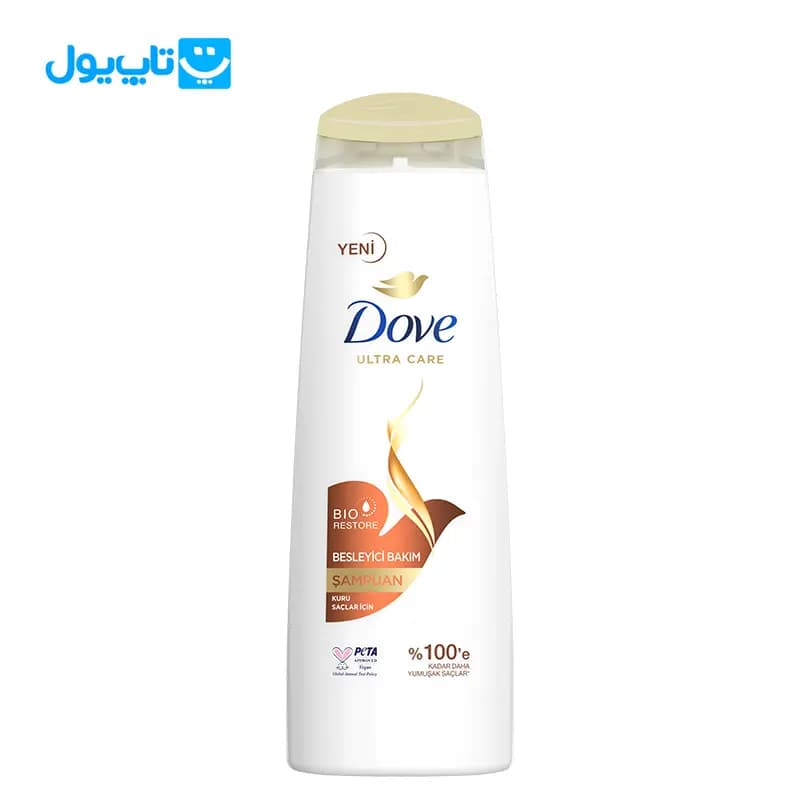 شامپو داو Dove مدل Besleyici Bakim تغذیه کننده مخصوص موهای خشک حجم 400 میلی‌لیتر — تصویر ۲