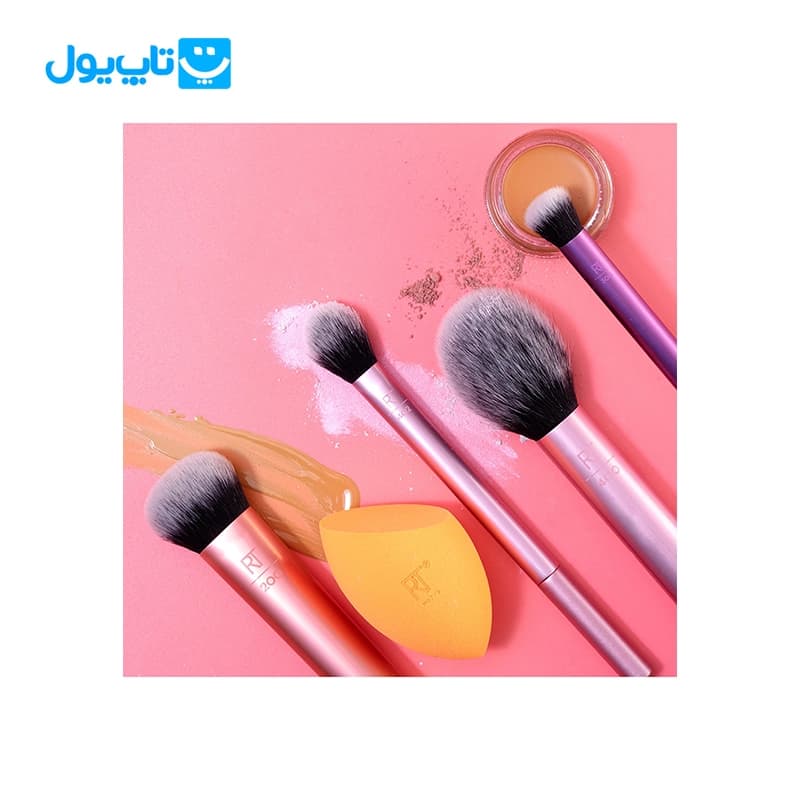 ست براش 5 تکه ریل تکنیک Real techniques با دو پد — تصویر ۴
