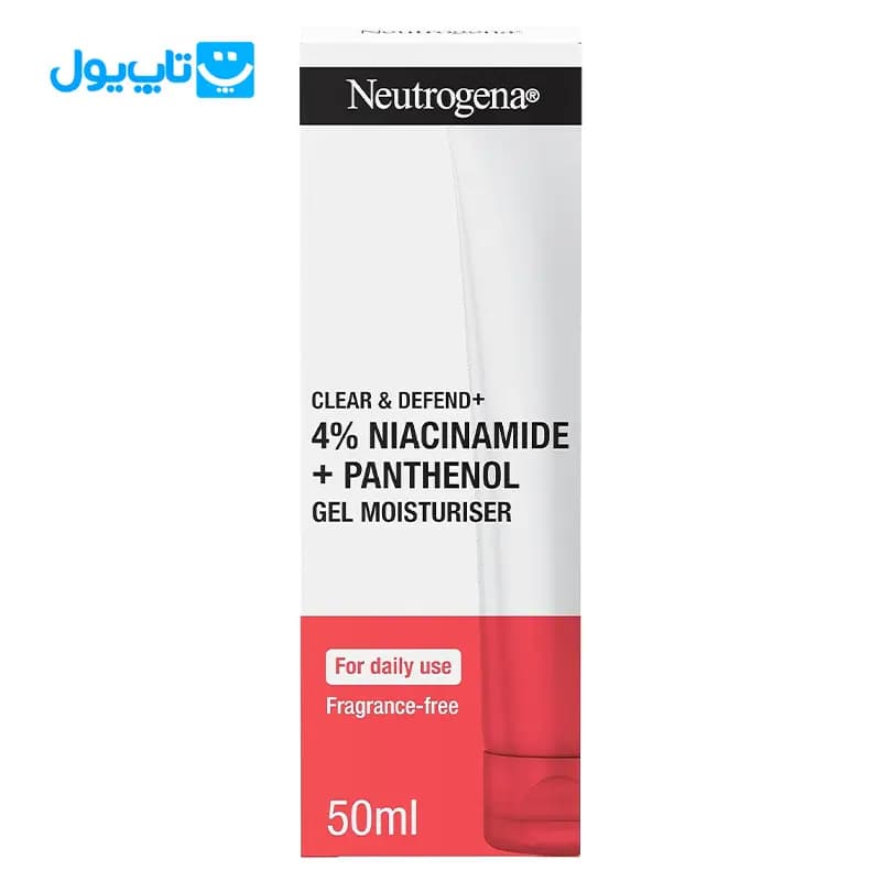 ژل مرطوب کننده ضد جوش نوتروژینا Neutrogena حاوی نیاسینامید و پانتنول حجم 50 میلی لیتر — تصویر ۳