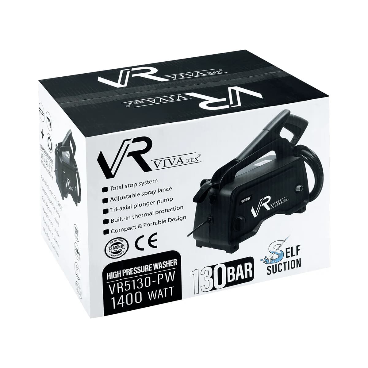 کارواش صنعتی130 بار ویوارکس مدل VR5130-PW — تصویر ۶