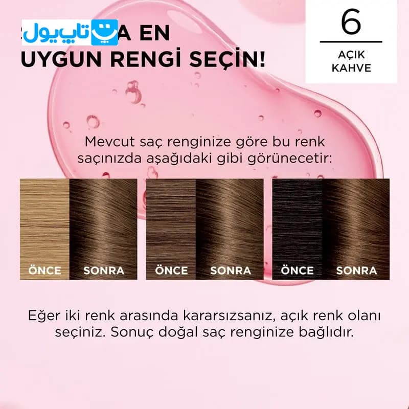 کیت رنگ مو لورآل Loreal مدل Excellence Creme شماره 6 قهوه ای روشن — تصویر ۱۲