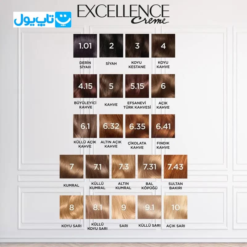 کیت رنگ مو لورآل Loreal مدل Excellence Creme شماره 6 قهوه ای روشن — تصویر ۷