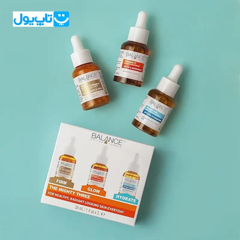سرم پوست بالانس balance مدل 3in1 حجم 30 میلی لیتر مجموعه 3 عددی — تصویر ۴