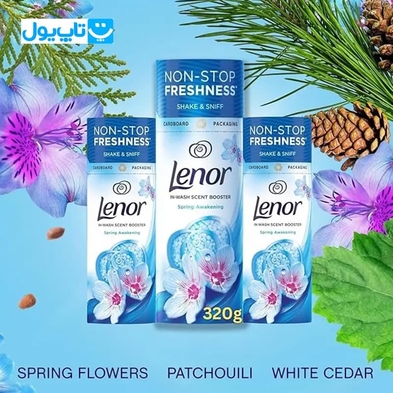 دانه های خوشبو کننده لباس لنور lenor رایحه گل های بهاری 150 گرم — تصویر ۷