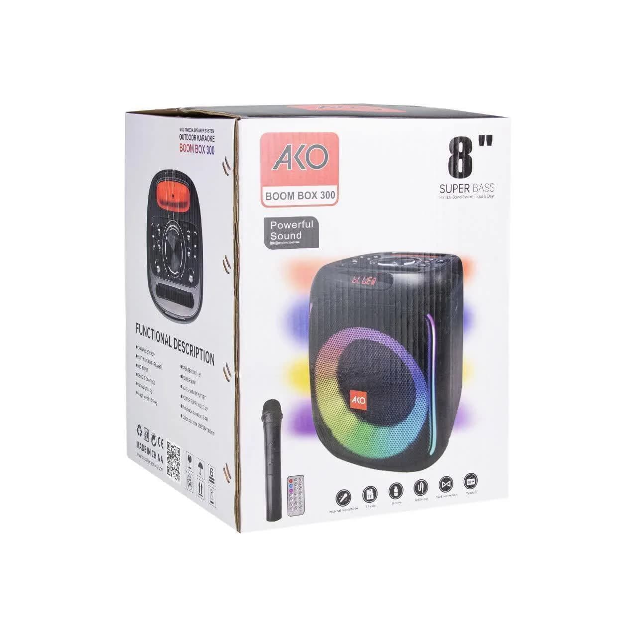 اسپیکر قابل حمل و بلوتوثی (همراه با میکروفون) مدل آکو SOUND BOX 300 — تصویر ۶