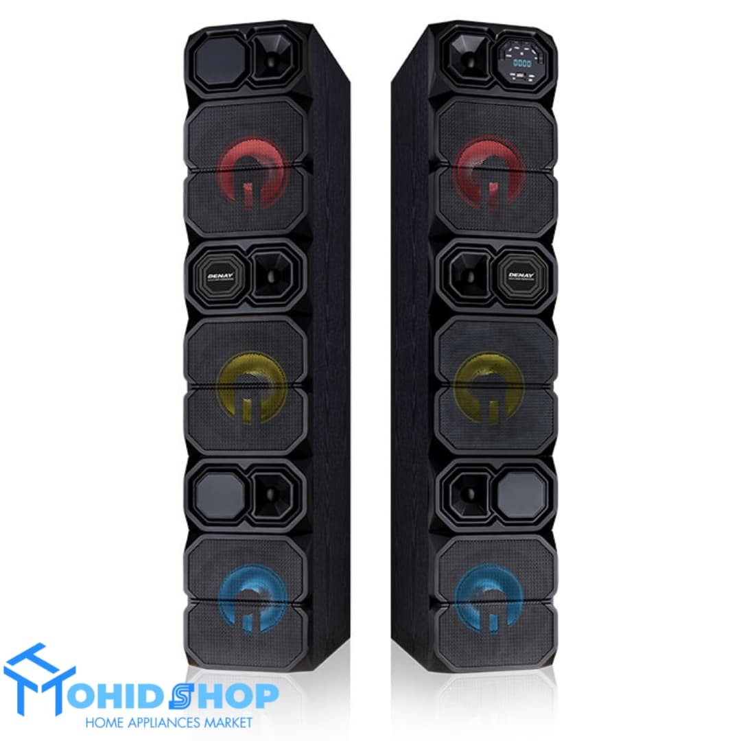 اسپیکر ایستاده رقص نور دار3 ساب 6 نیم دنای مدل DE-WB3065PW