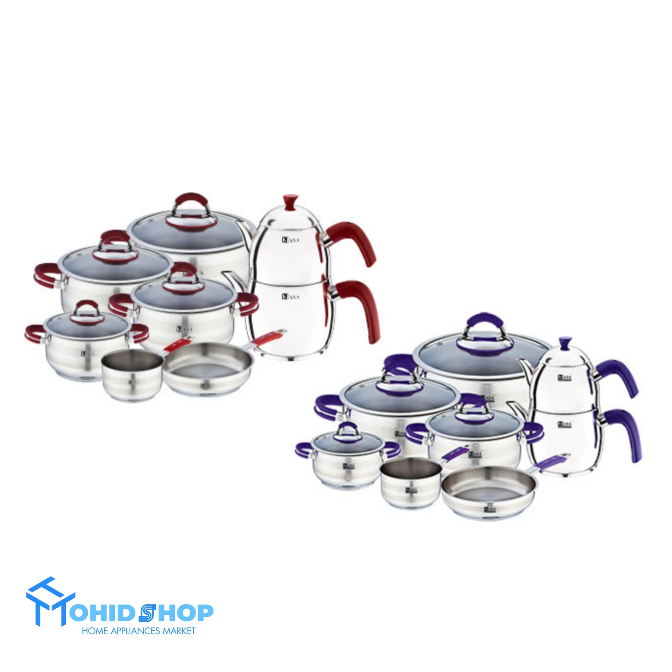 سرویس قابلمه استیل 12 پارچه ناسا مدل NS-6051