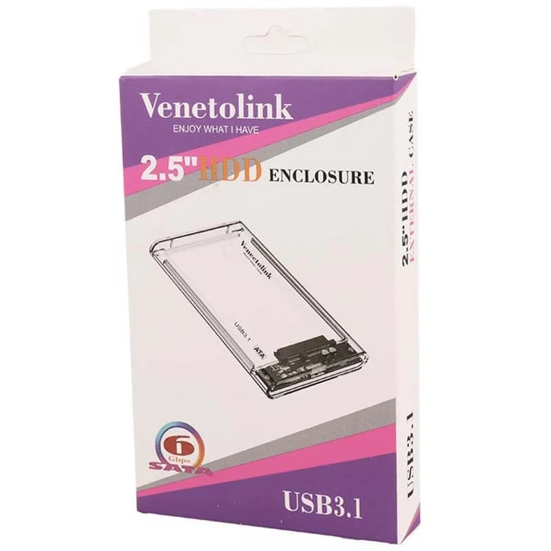 باکس هارد 2.5 اینچ Type-C ونتولینک مدل شیشه ای — تصویر ۱۰