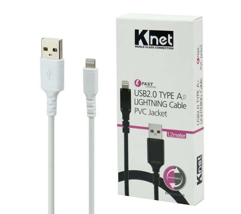 کابل شارژ Lightning کی نت مدل K-CUL02012 طول 1.2 متر — تصویر ۳