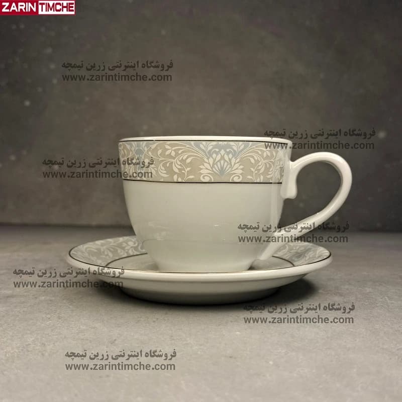 فنجان و نعلبکی قهوه خوری چینی مقصود مدل مونالیزا — تصویر ۴