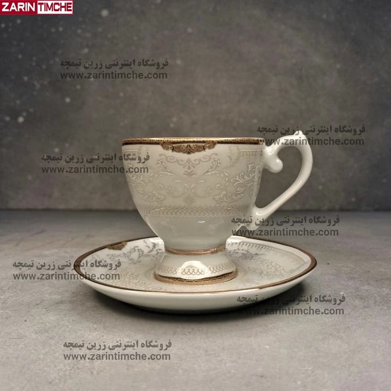 فنجان و نعلبکی قهوه خوری برند لورین مدل عرفان — تصویر ۳