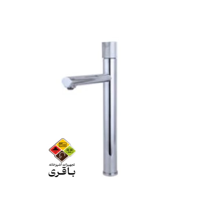 شیر روشویی پایه بلند راسان مدل رناتا کروم مات