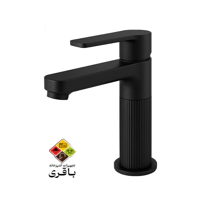 شیر روشویی پایه بلند راسان مدل رزالین مشکی