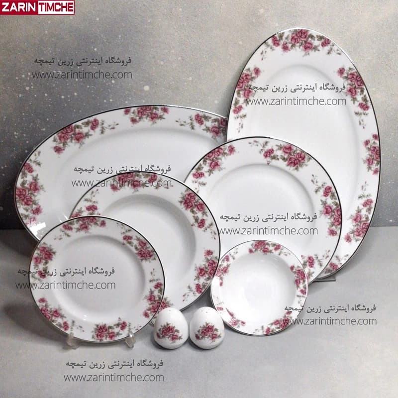 سرویس شش نفره غذاخوری 28 پارچه چینی زرین مدل آران — تصویر ۲