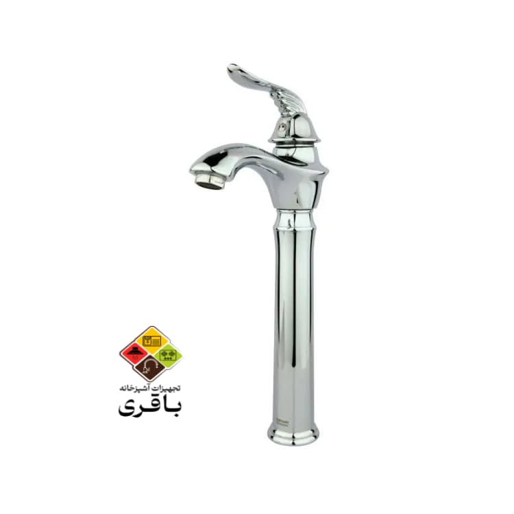 شیر روشویی پایه بلند راسان پریمو کروم — تصویر ۲