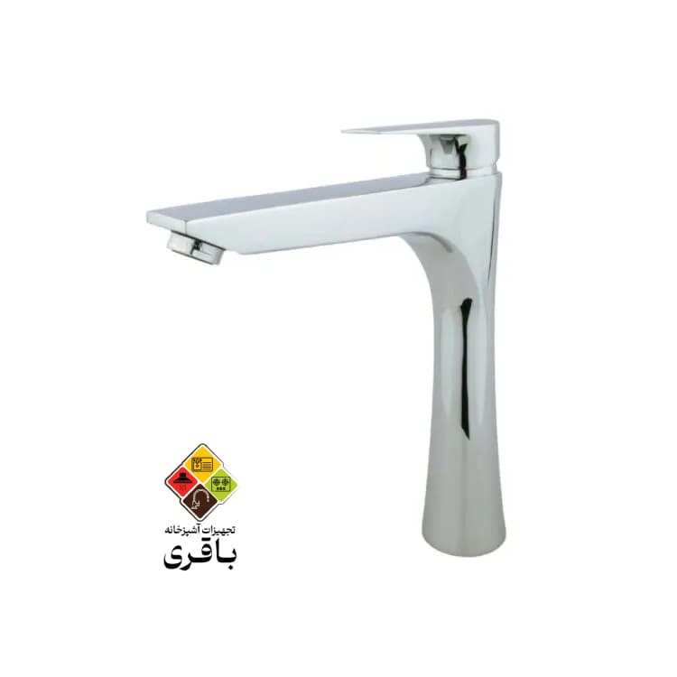 شیر روشویی پایه بلند راسان مدل آتیس کروم