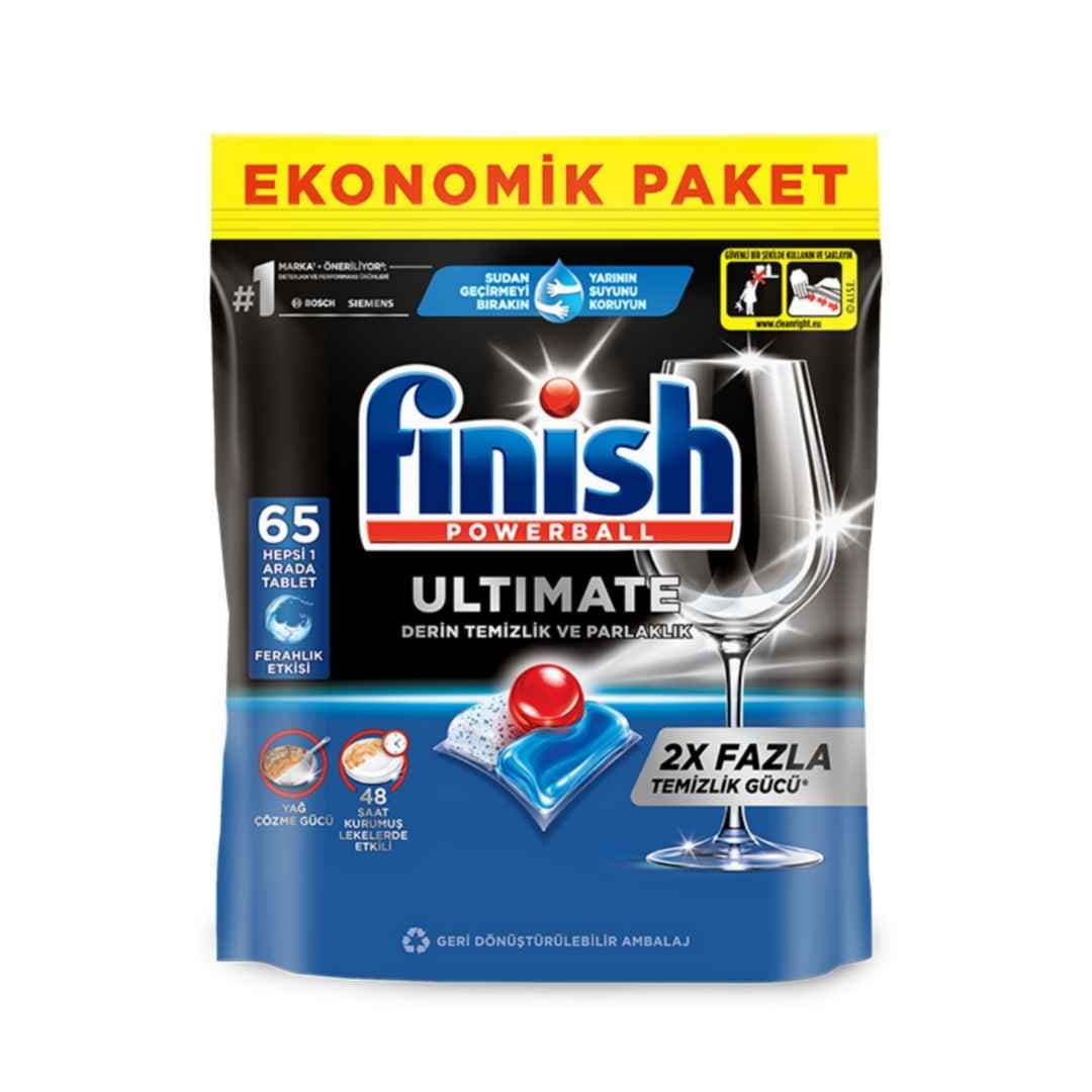 قرص ظرفشویی فینیش Finish مدل Ultimate بسته 65 عددی‌ — تصویر ۳