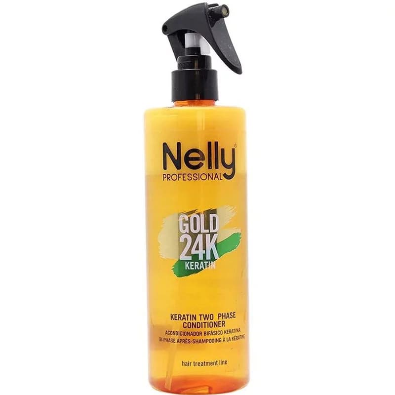 اسپری دوفاز کراتین گلد نلی Nelly Professional Gold 24k Kratin 400Ml — تصویر ۳