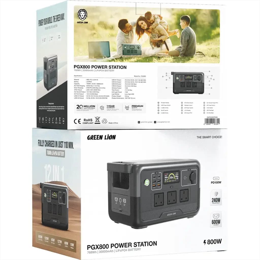 پاور استیشن 800 وات مدل PGX800 گرین لاین — تصویر ۹