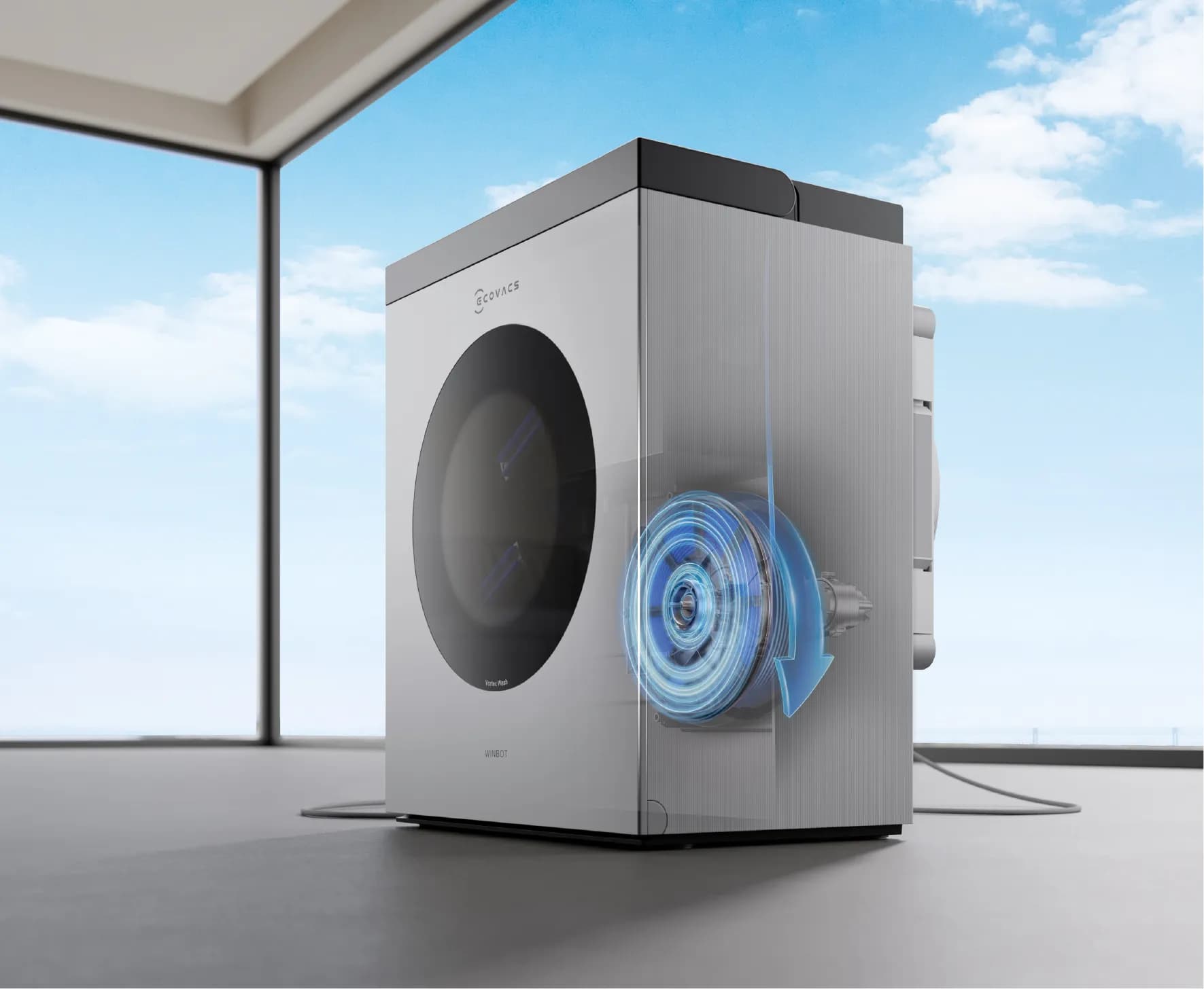 شیشه شوی رباتیک Ecovacs مدل Winbot W3 Omni — تصویر ۹