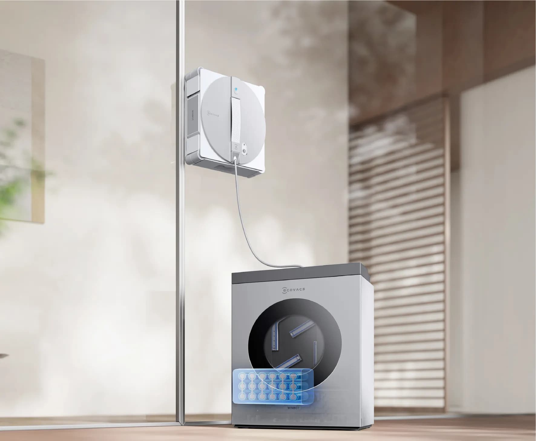 شیشه شوی رباتیک Ecovacs مدل Winbot W3 Omni — تصویر ۸