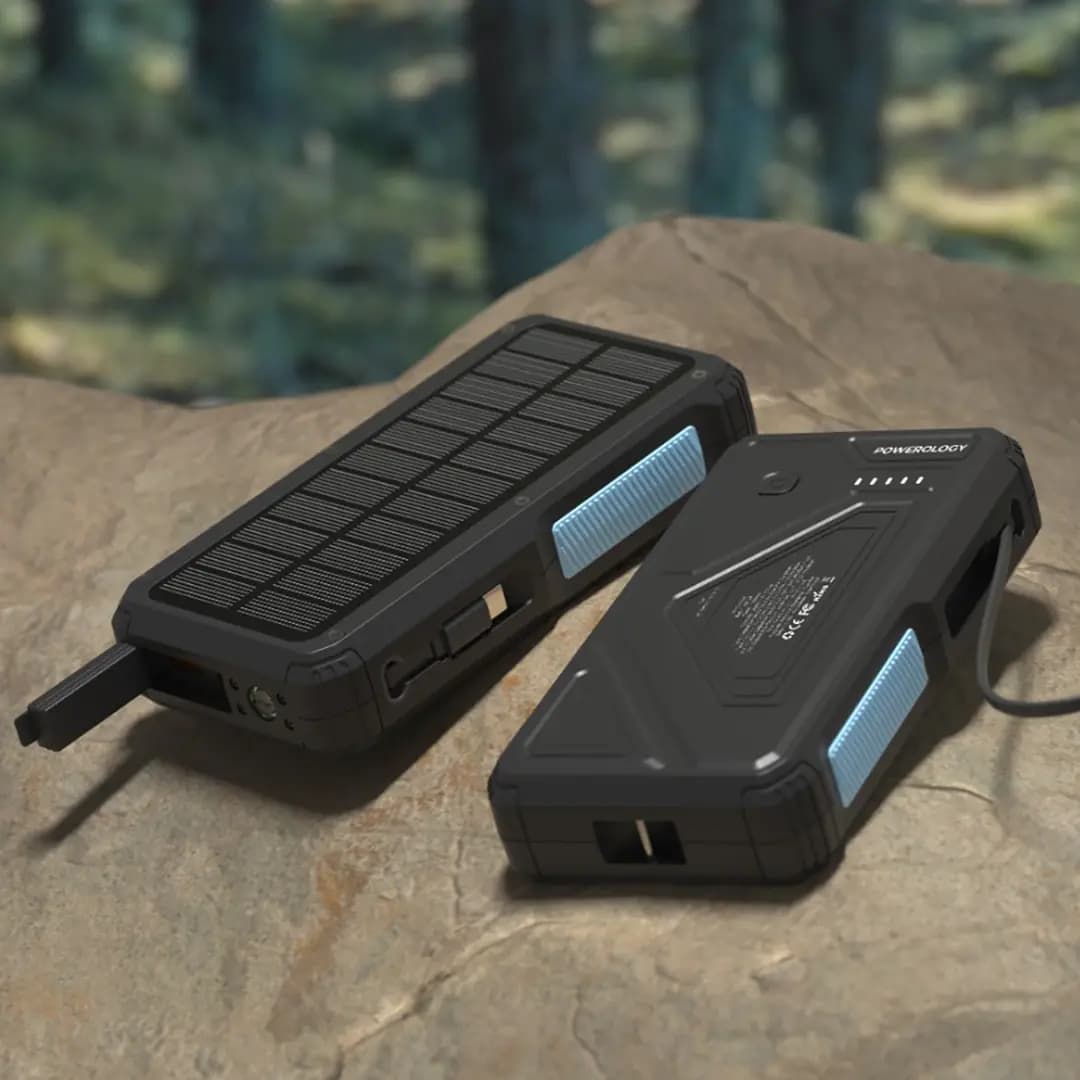 پاوربانک خورشیدی مدل PPBCHA76 ظرفیت 20000 میلی آمپری پاورولوژی Powerology 20000mAh Power Bank — تصویر ۱۲