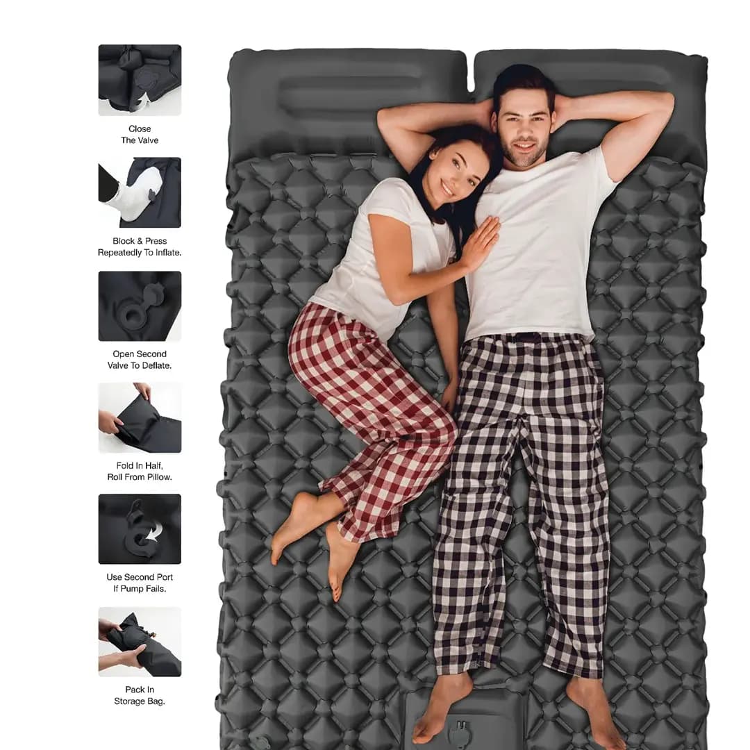 تشک بادی دو نفره گرین لاین Green Lion Double Air Bed Inflatable Air Mattress — تصویر ۱۲