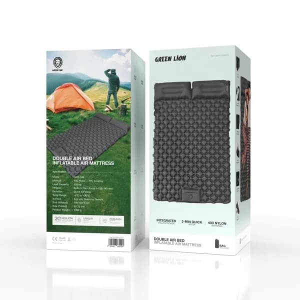 تشک بادی دو نفره گرین لاین Green Lion Double Air Bed Inflatable Air Mattress — تصویر ۶