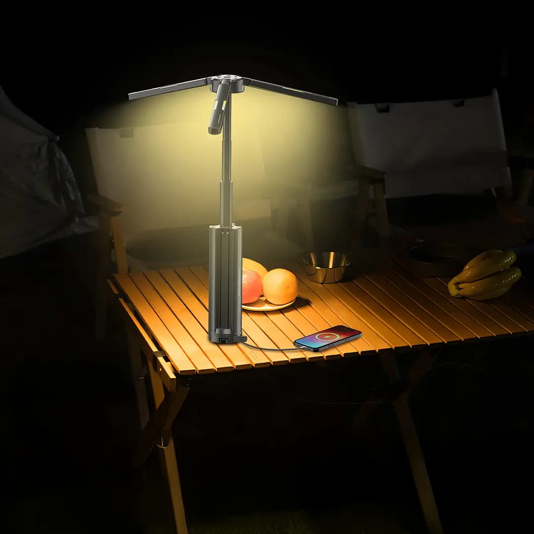 چراغ کمپینگ تاشو پاورولوژی Powerology Luntra 15600mAh Foldable Camping Light — تصویر ۷
