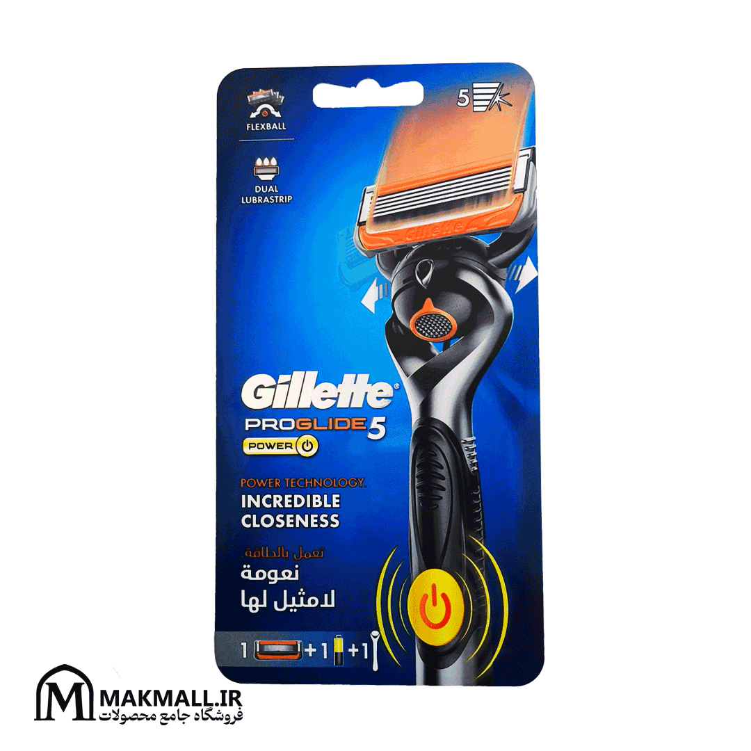 تیغ مردانه ژیلت پروگلاید 5 لب پاور با تکنولوژی میکروپالس | Gillette ProGlide 5 Power FlexBall Men’s Razor