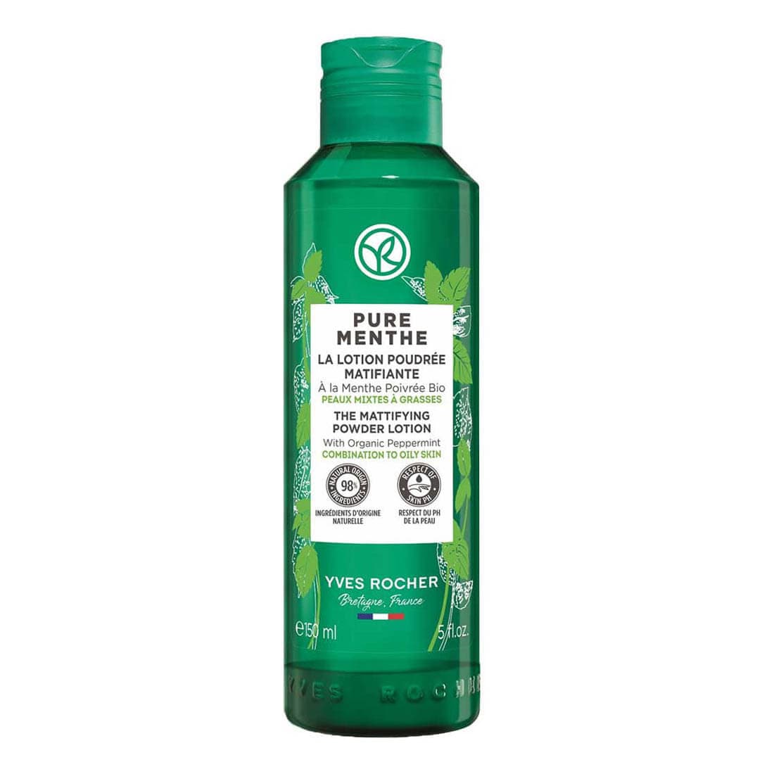 لوسیون تونر مات کننده ایوروشه مدل Pure Menthe مناسب پوست مختلط و چرب 150 میل