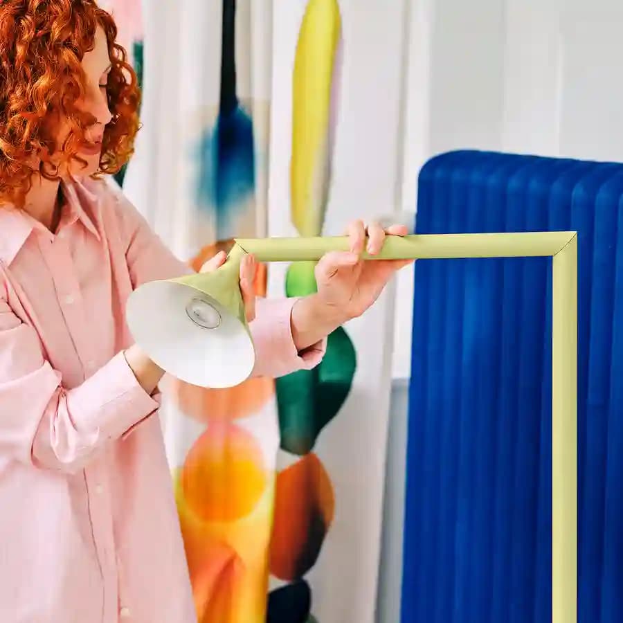 چراغ ایستاده ایکیا مدل IKEA PS 2026 رنگ زرد — تصویر ۴