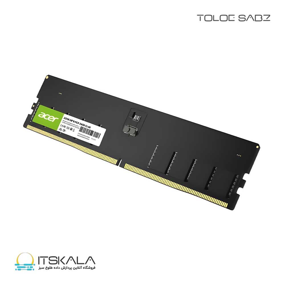 رم دسکتاپ ایسر تک کاناله مدل UD200 DDR5 16GB 4800MHz — تصویر ۲