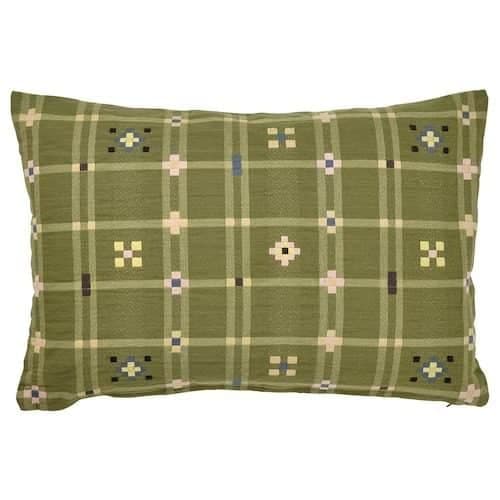 کاور کوسن طرحدار ایکیا KUSTGRAN سبز سایز 40×58