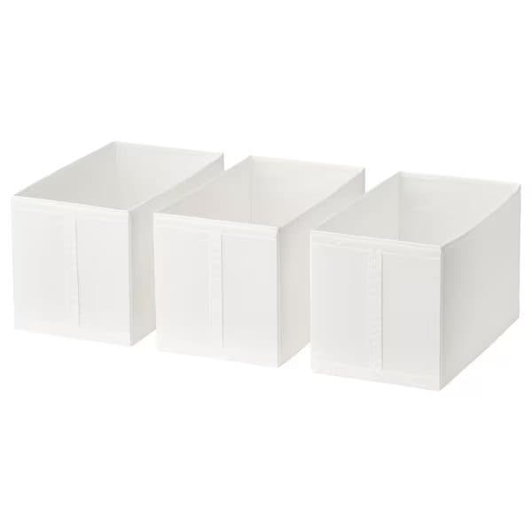 ست 3 تایی باکس نظم دهنده ایکیا SKUBB سفید سایز 31x55x33