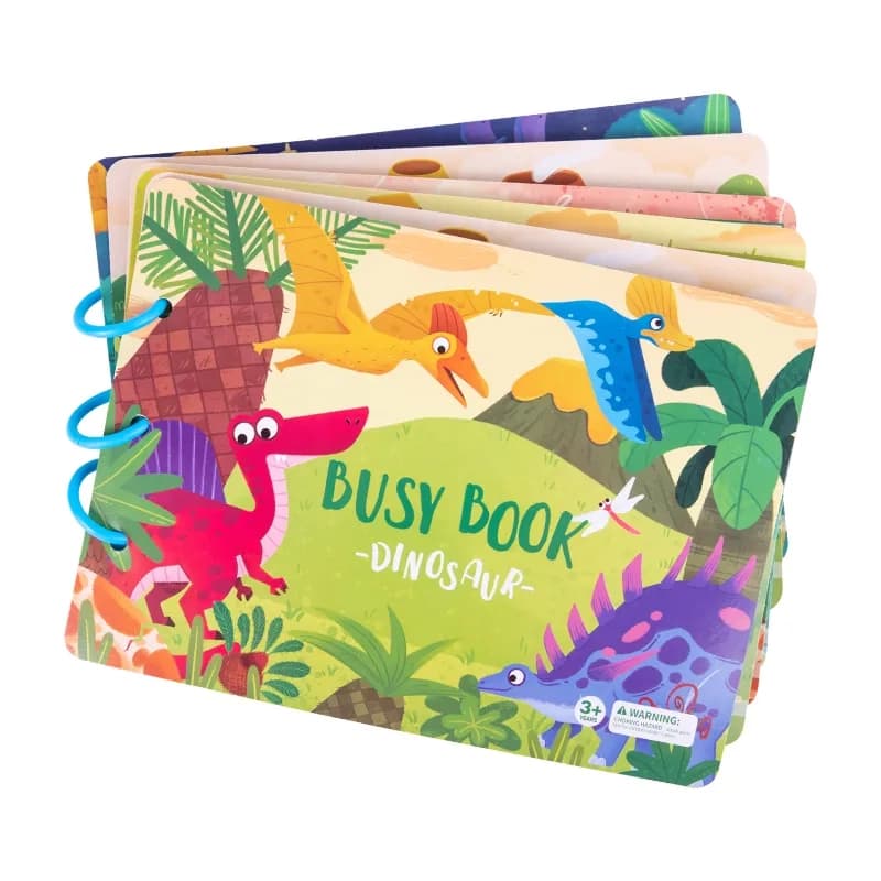 کتاب مونته سوری پازلی busy book مدل دایناسور — تصویر ۳