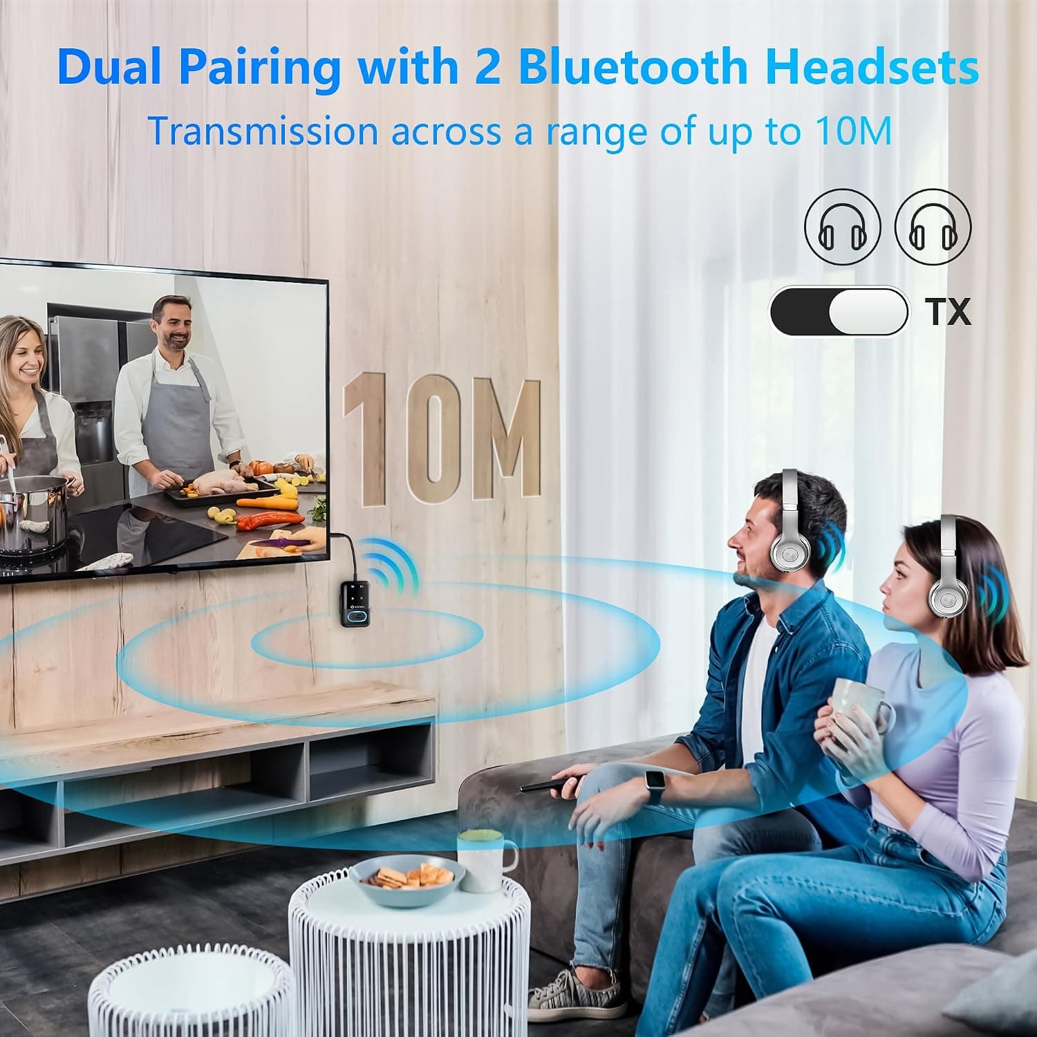 گیرنده و فرستنده ی بلوتوث Bluetooth 5.3 Transmitter Receiver sonru j52 — تصویر ۵