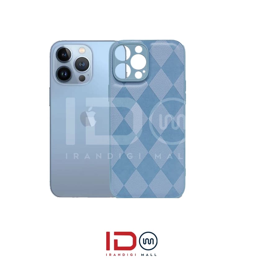قاب مینیمال گوشی موبایل آیفون مدل iPhone 13 طرح لوزی رنگ آبی