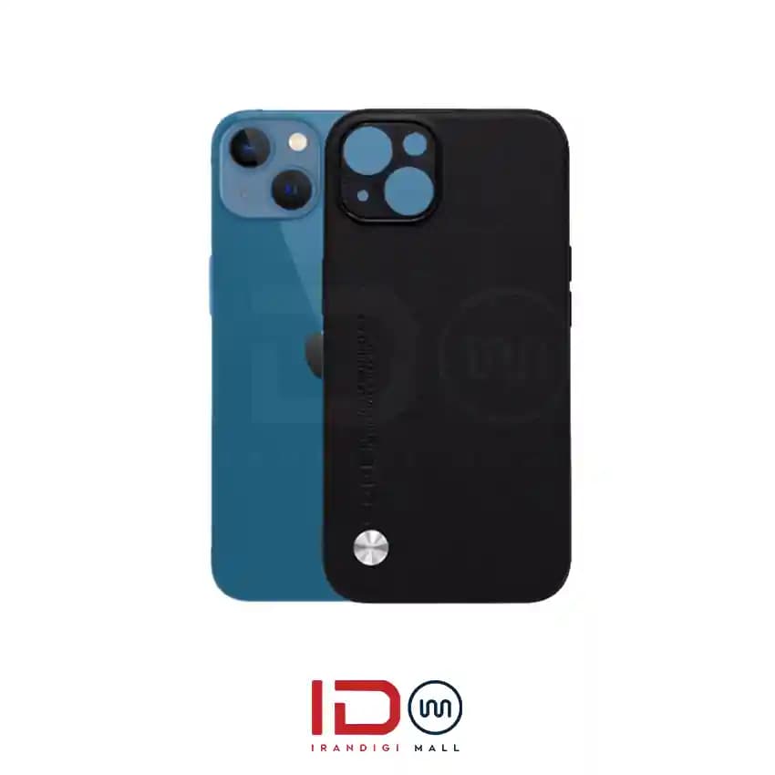 قاب چرمی لاکچری گوشی ایفون مدل iphone 13 برند CODE رنگ نارنجی — تصویر ۳