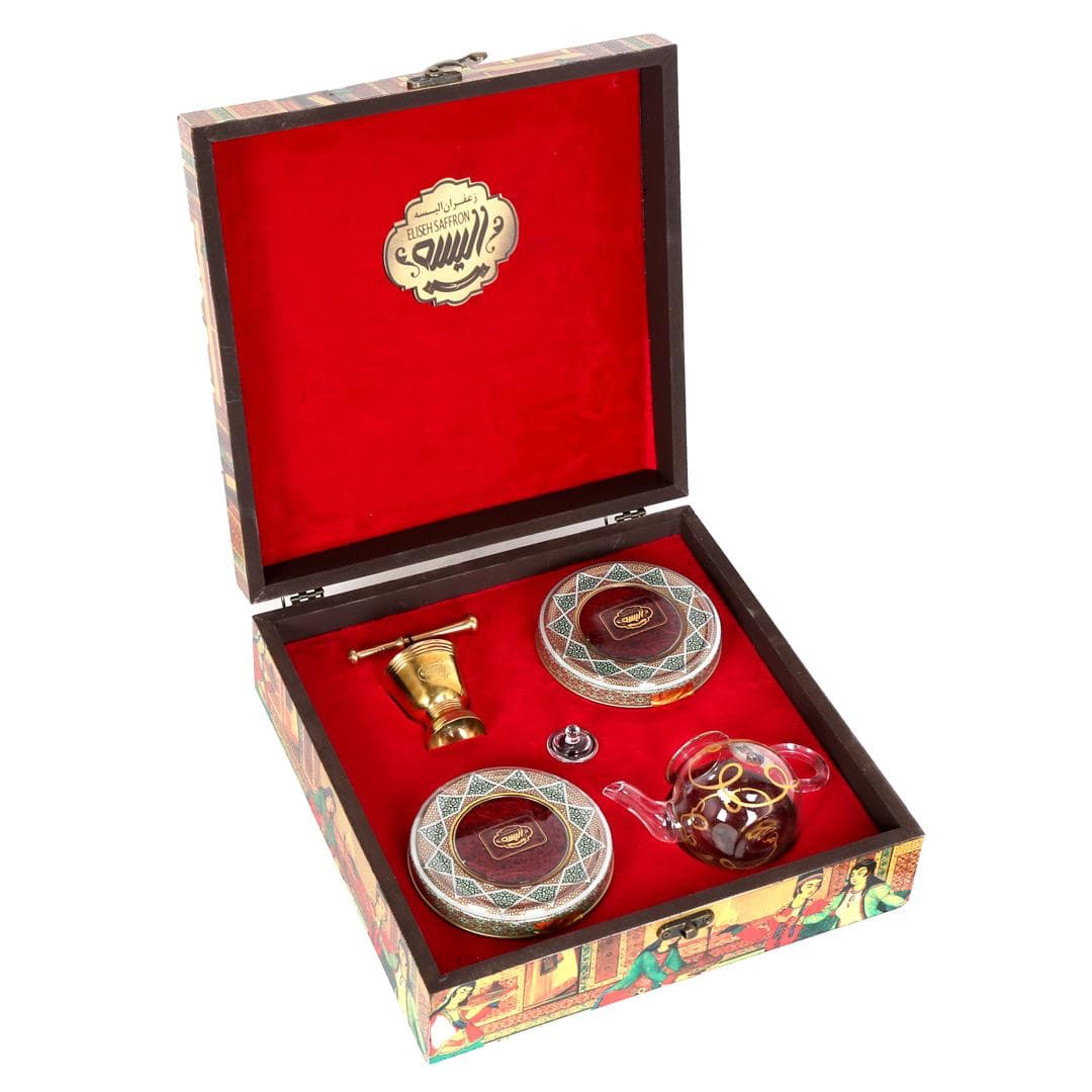 زعفران کادویی الیسه چوبی میراث 7گرم کد 406