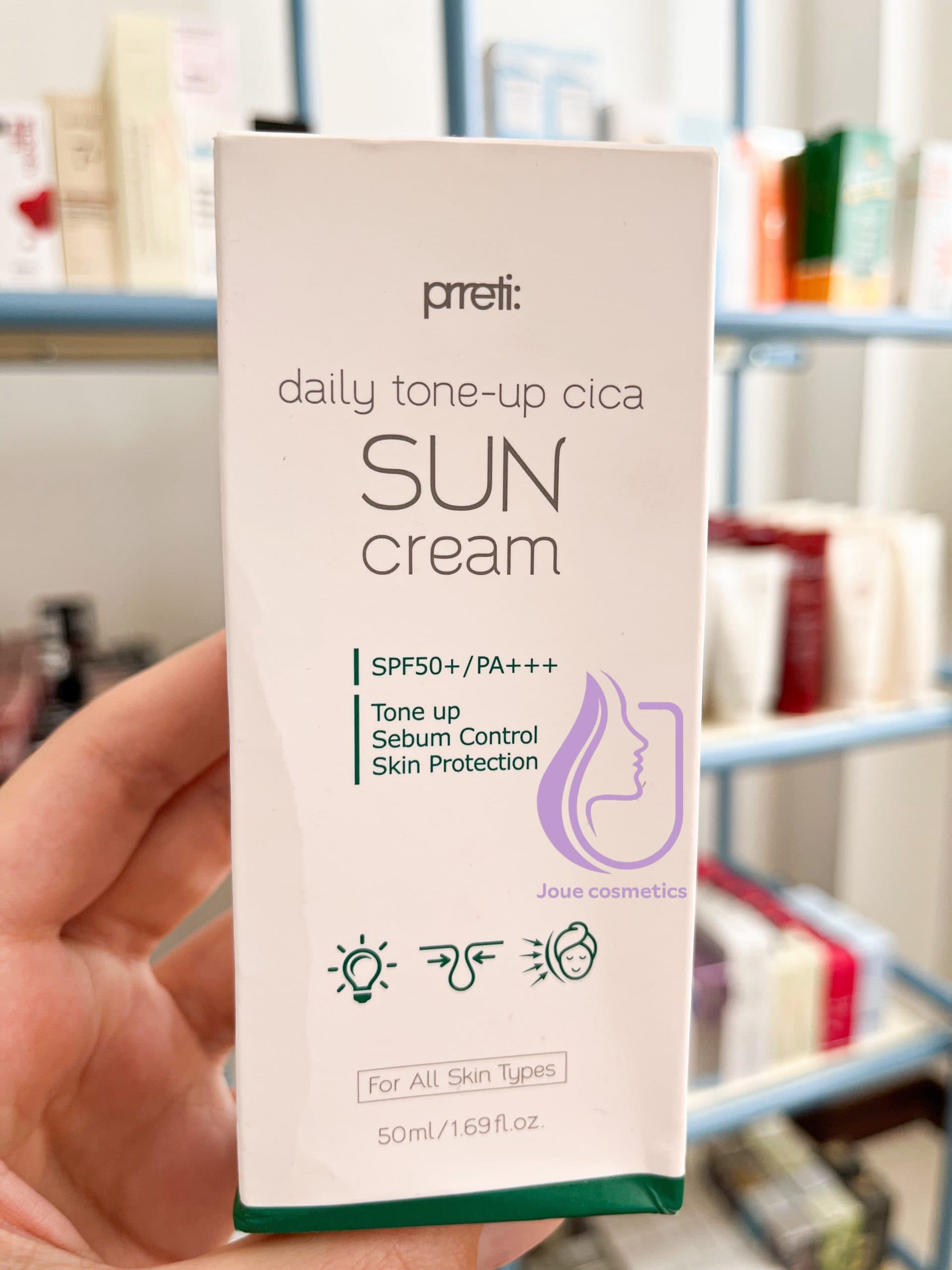 ضد آفتاب تون آپ سیکا پرتی prreti daily tone-up cica sun cream