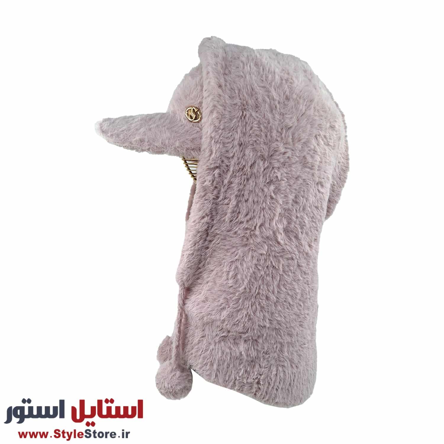 ست کلاه و شال گردن بافتنی زنانه سام مدل 518 رنگ کالباسی — تصویر ۵