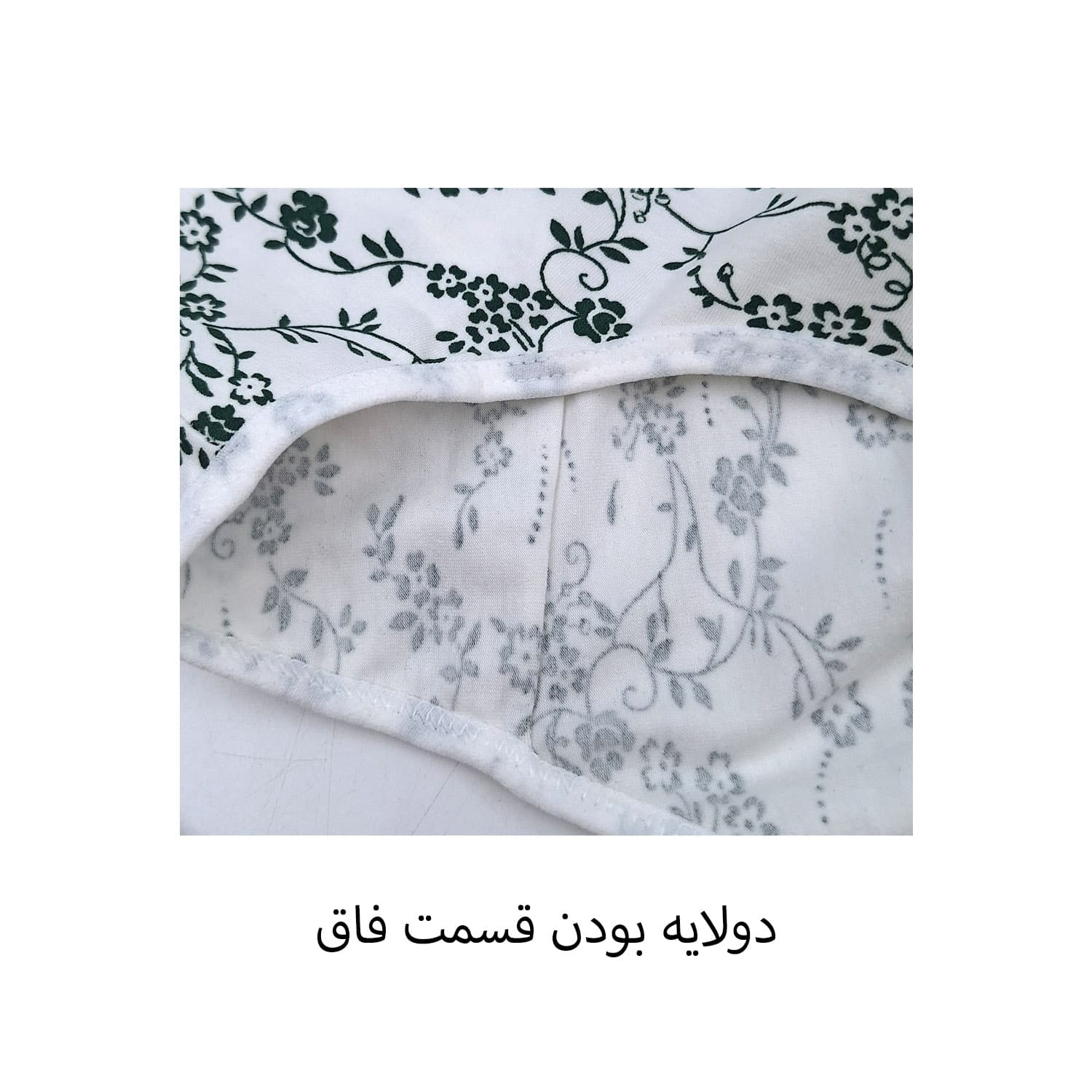 شورت زنانه نخی اسلیپ گل‌دار مدل 2151 — تصویر ۳