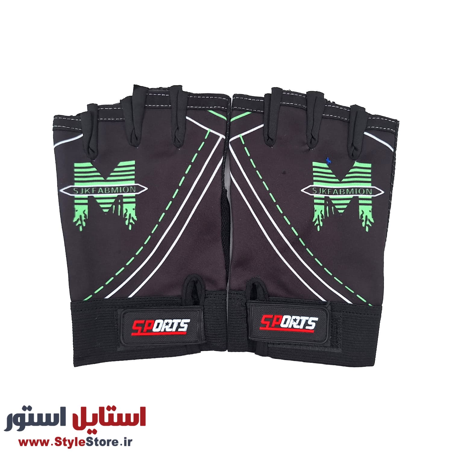 دستکش دوچرخه سواری نیمه انگشتی مدل M کد 2065 — تصویر ۷
