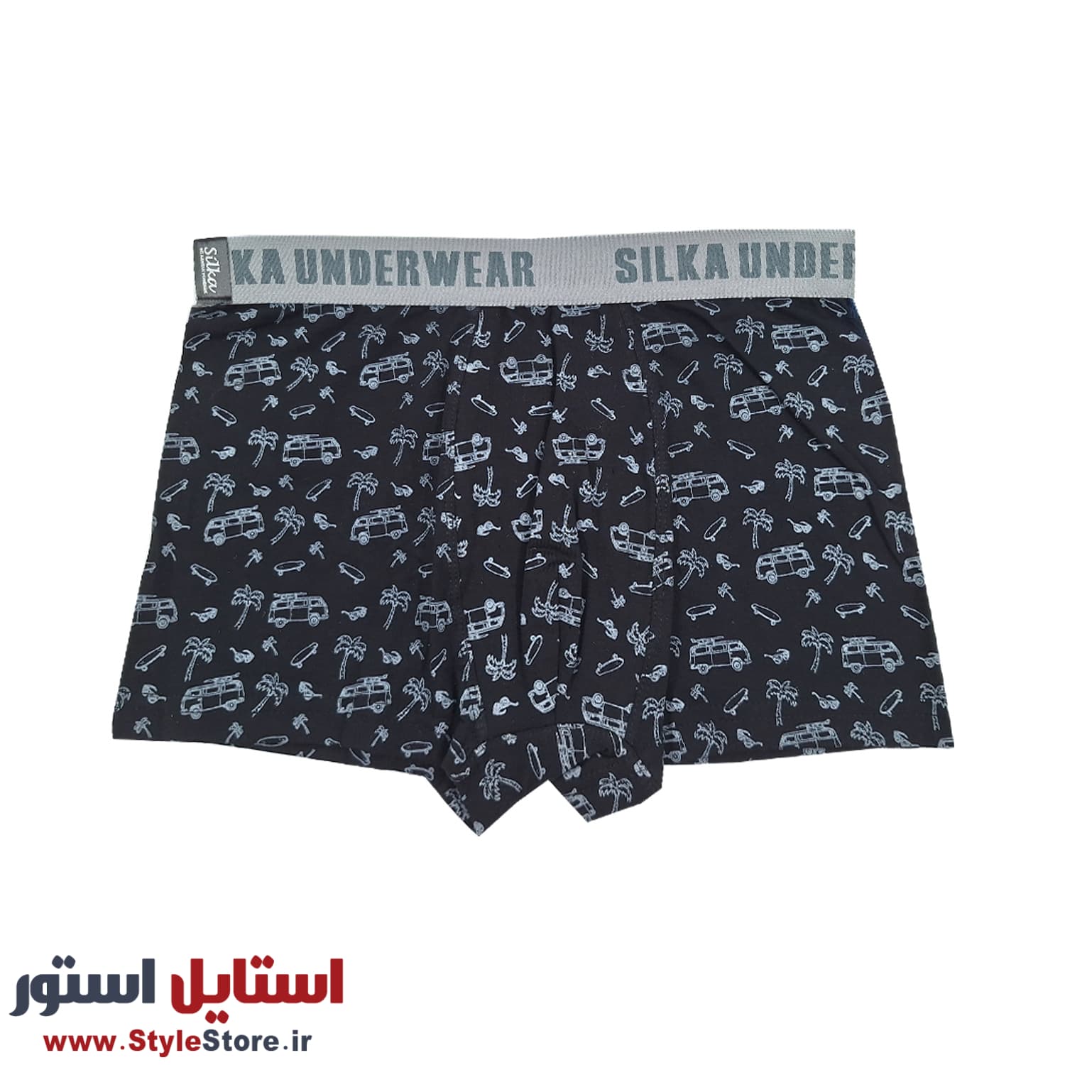 شورت نیم پا مردانه سیلکا طرح فولکس کد MNT-1988 مجموعه 3 عددی — تصویر ۴