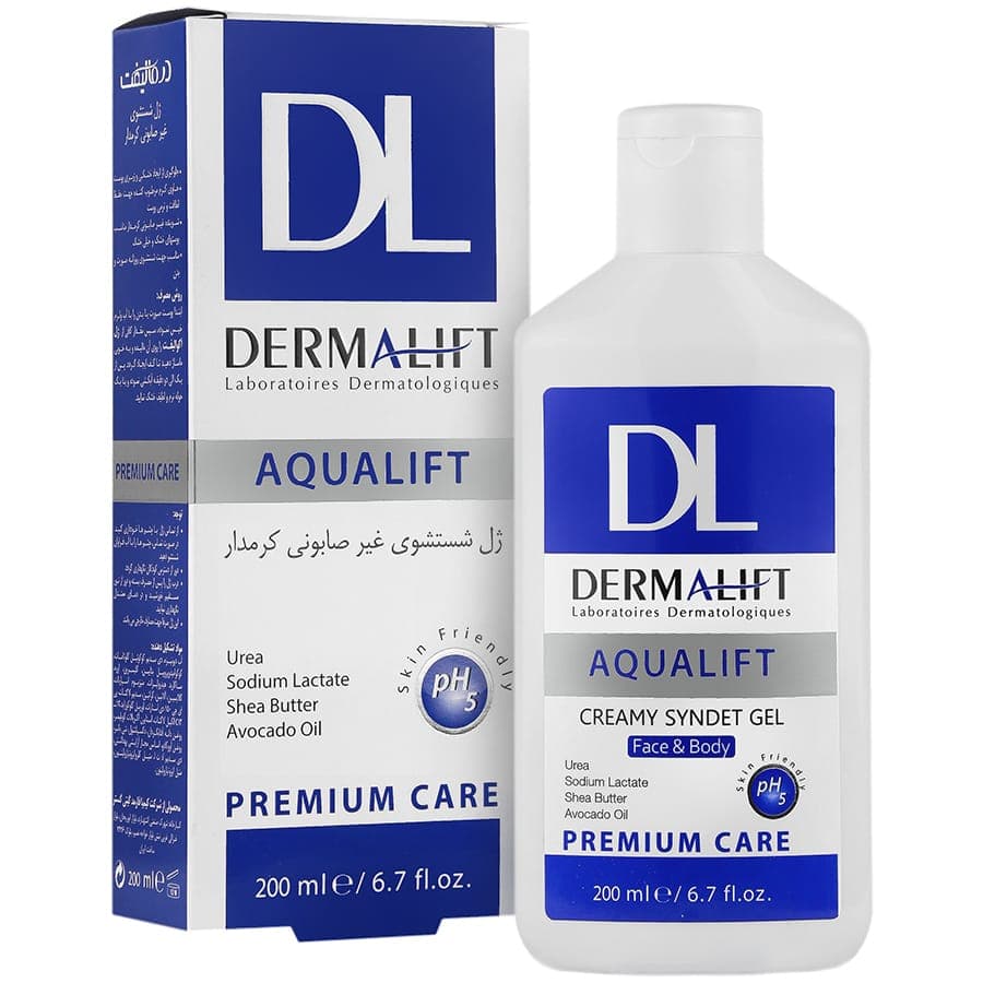 ژل شستشوی غیر صابونی کرمدار آکوالیفت درمالیفت Dermalift