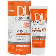 کرم ضد آفتاب پوست چرب SPF50 سان لیفت درمالیفت Dermalift (بژ روشن)