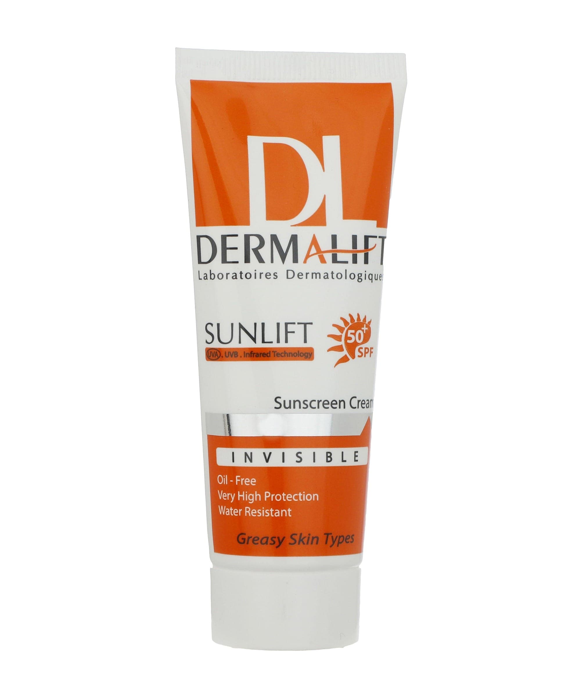کرم ضد آفتاب بی رنگ پوست چرب SPF50 درمالیفت Dermalift