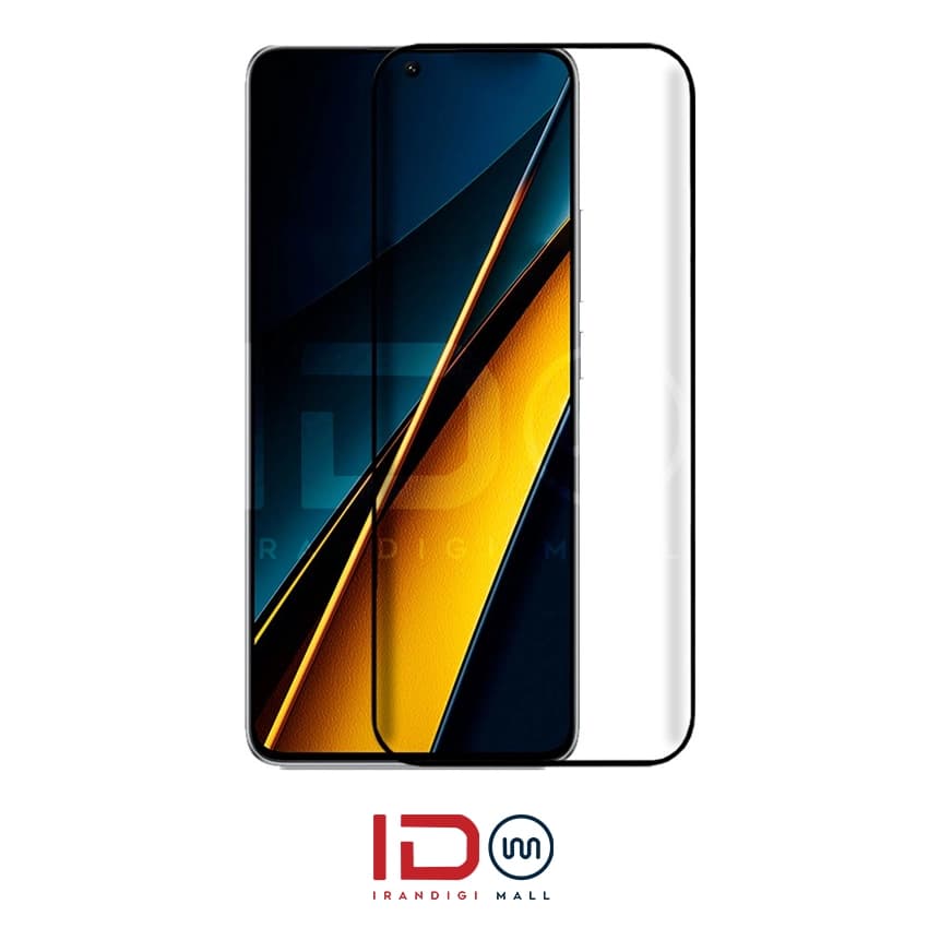 گلس شیشه ای تمام صفحه و فول چسب گوشی شیائومی مدل Xiaomi poco x6 pro 5g برند ردلیبل